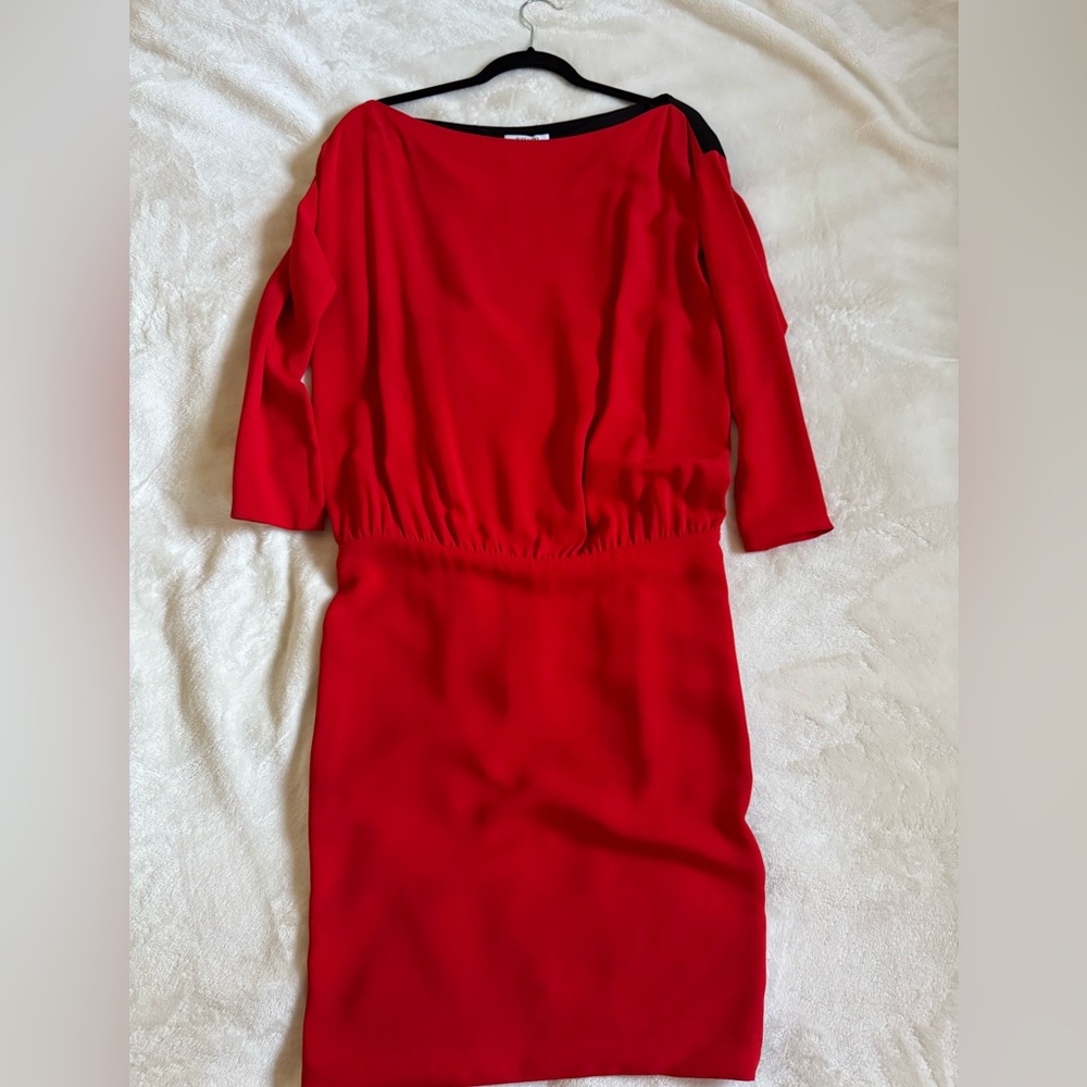 Givenchy Asymmetrical Red and Black Dress